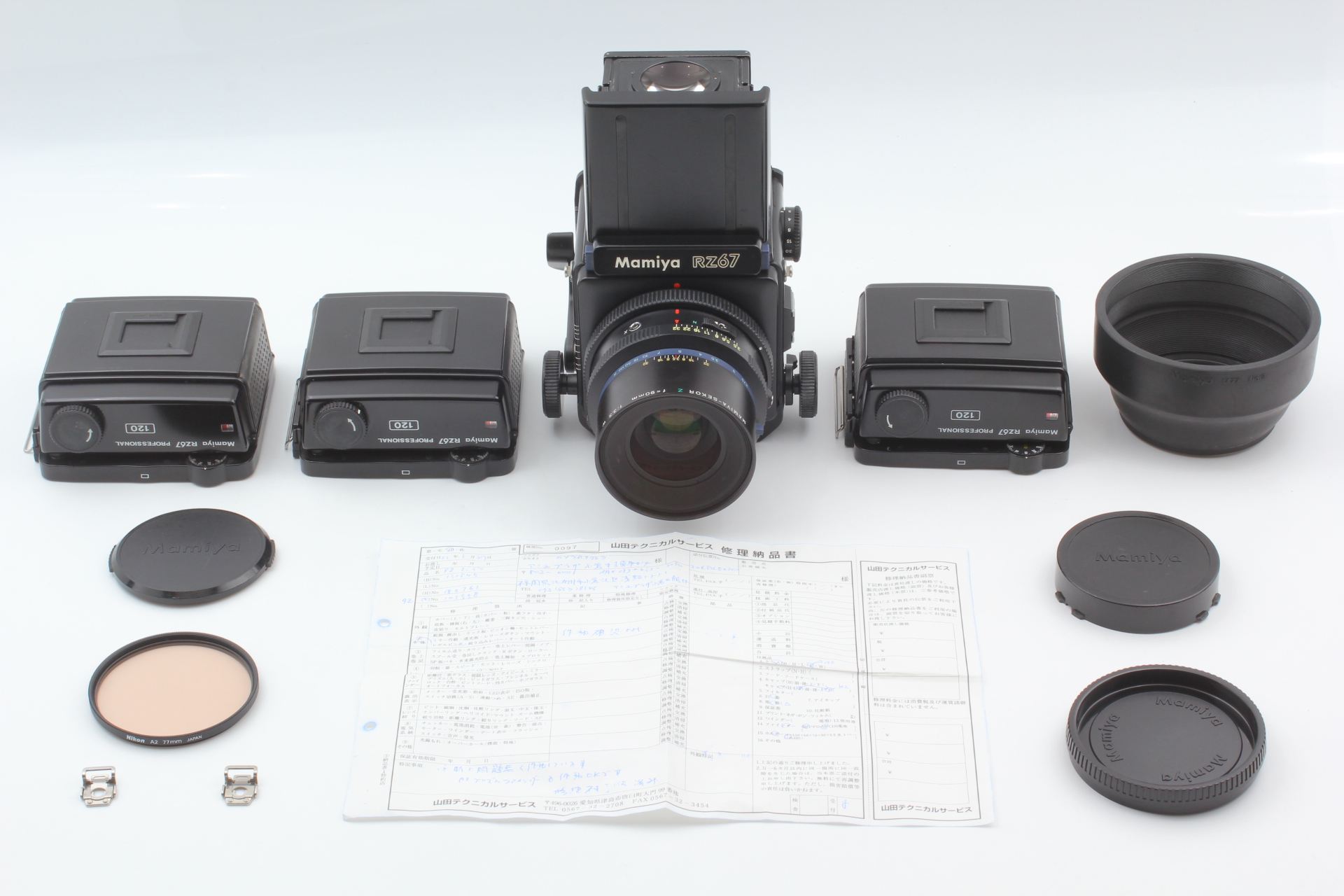 N MINT w/3 Back】 Mamiya RZ67 Pro Camera Sekor Z 90mm f3.5 W