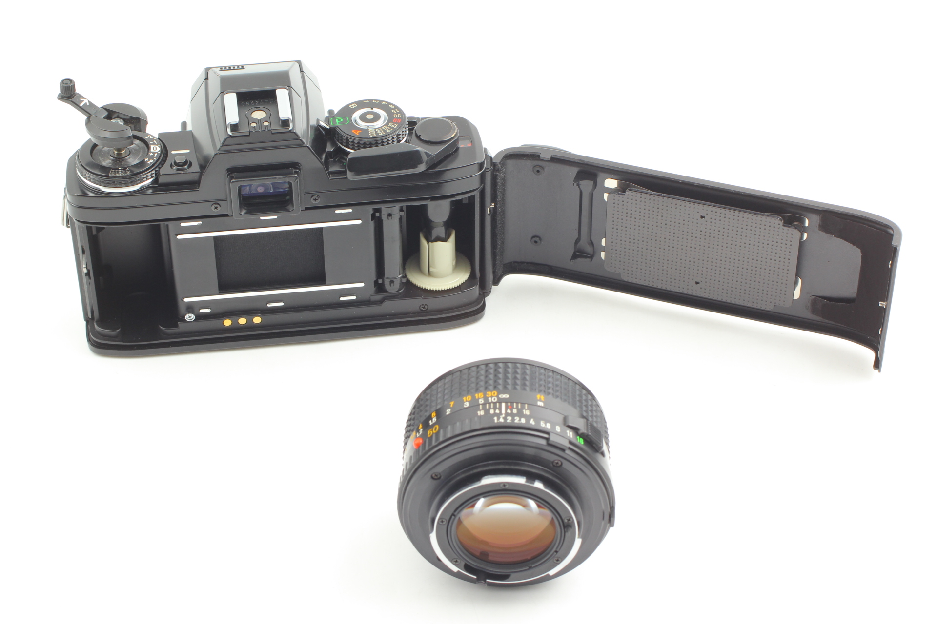 Near MINT] Minolta New X-700 MPS Black Film Camera MD 50mm