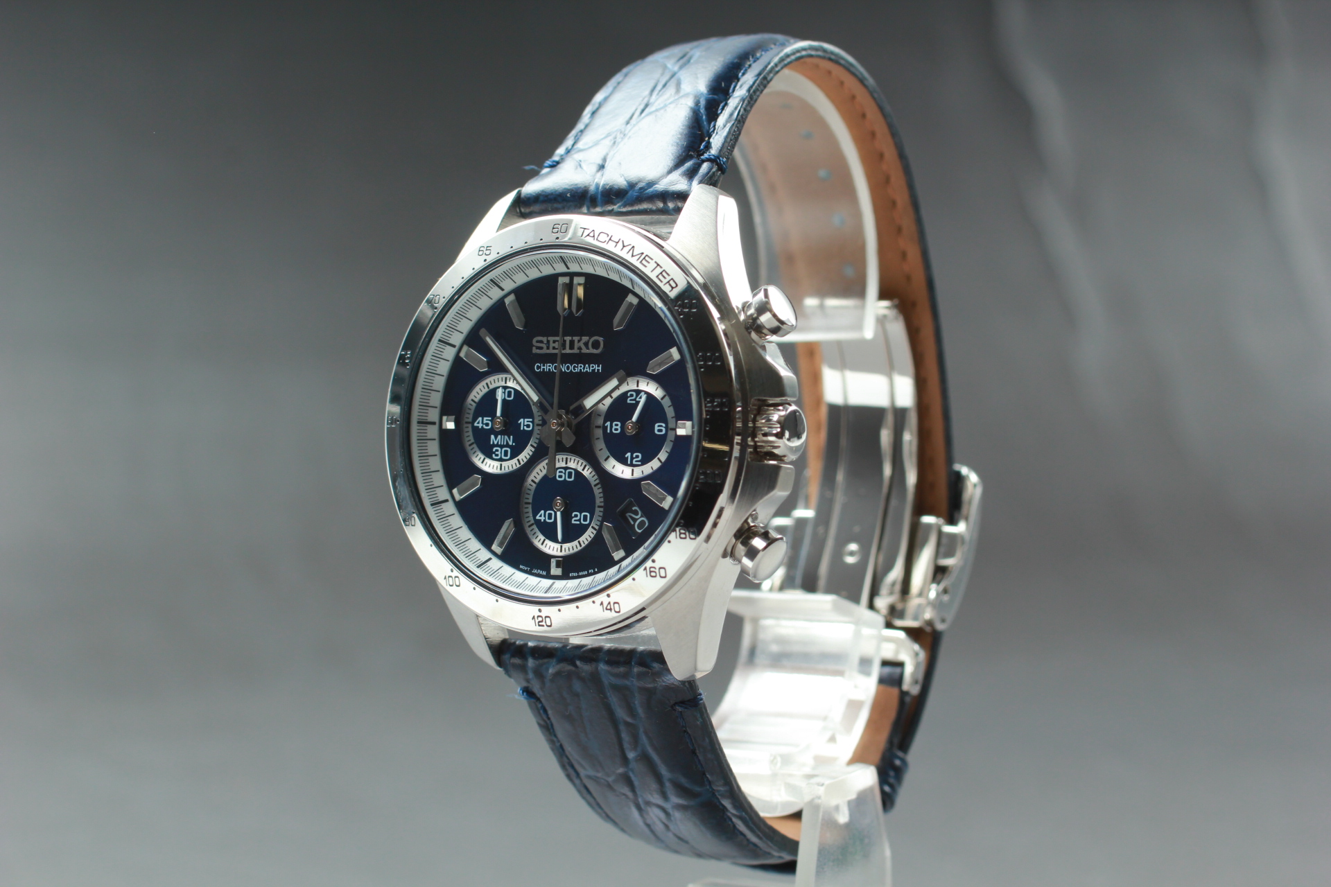 Seiko Spirit SBTR024 8T63-00D0 Quartz Chronograph White Dial