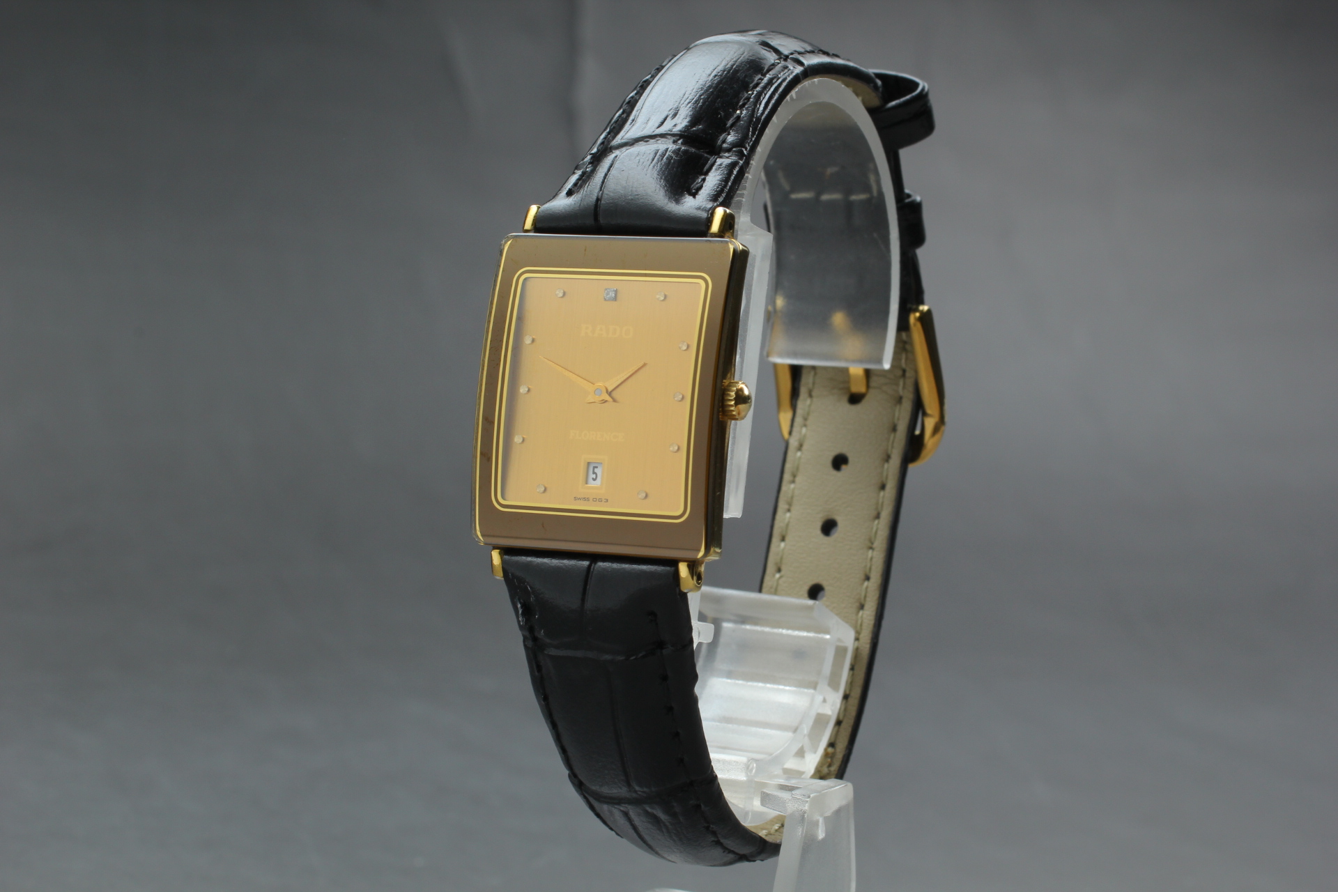 NEAR MINT】 Rado Florence 160.3605.2N Gold Dial Quartz Men's