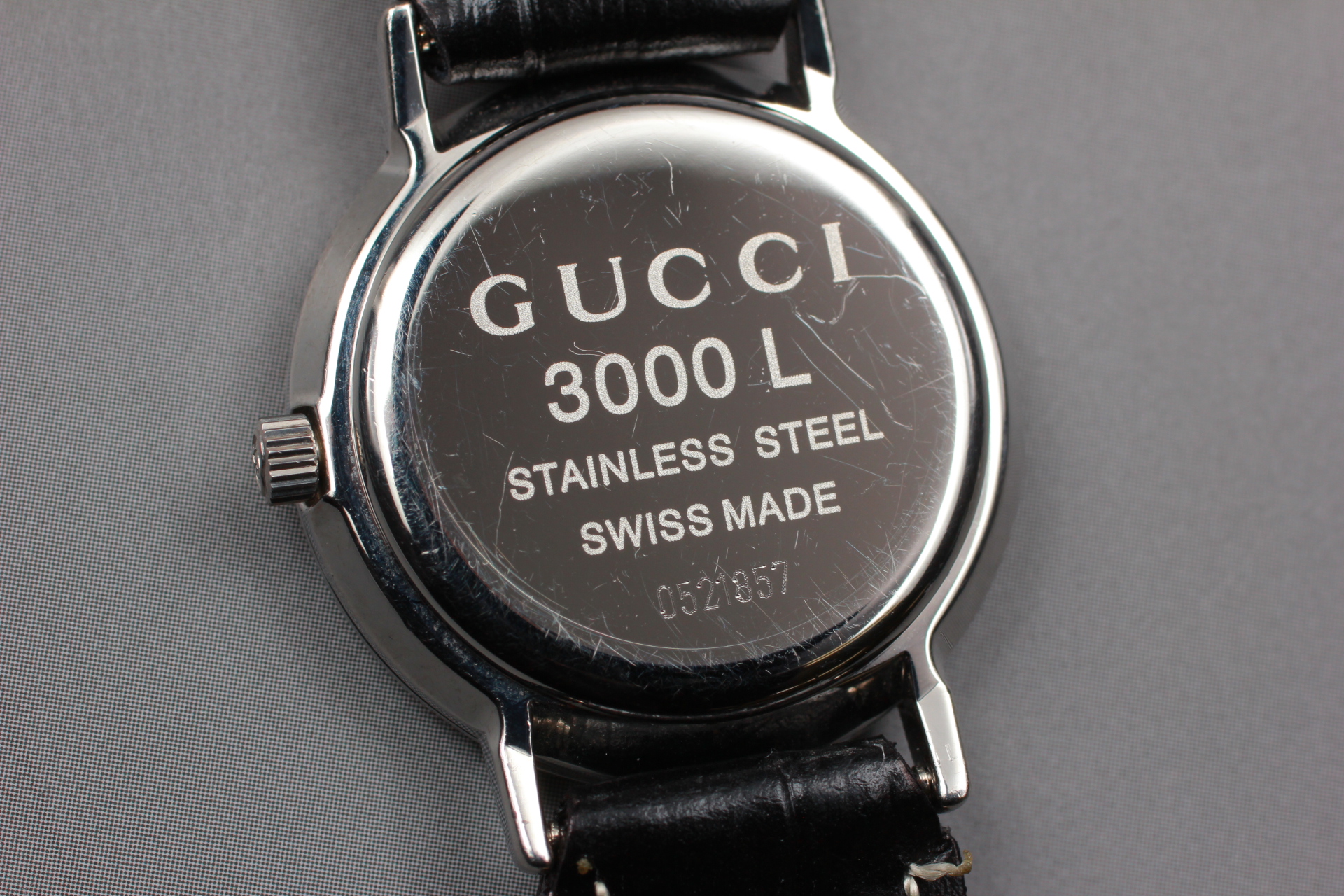▷[EXC+5] Vintage Gucci 3000L Silver Black Dial Women's