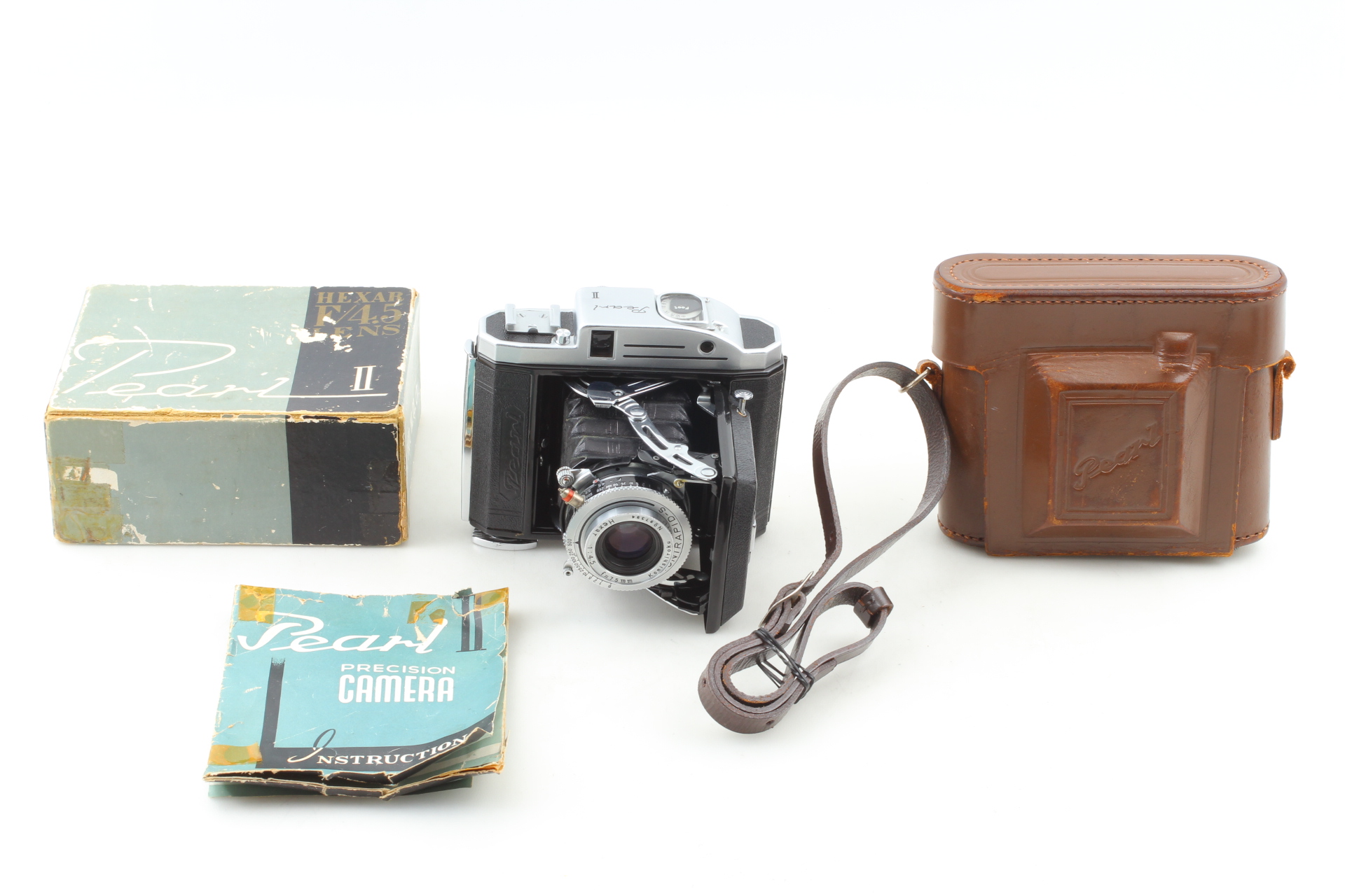 MINT w/case]Konica Pearl II Rangefinder Film Camera Hexar
