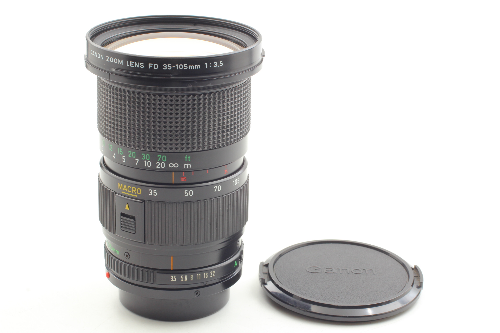 整備済Canon NFD35-105mm f3.5 MF MACROズームレンズ Near MINT] Video Tested Canon New FD NFD 35-105mm f3.5 Macro