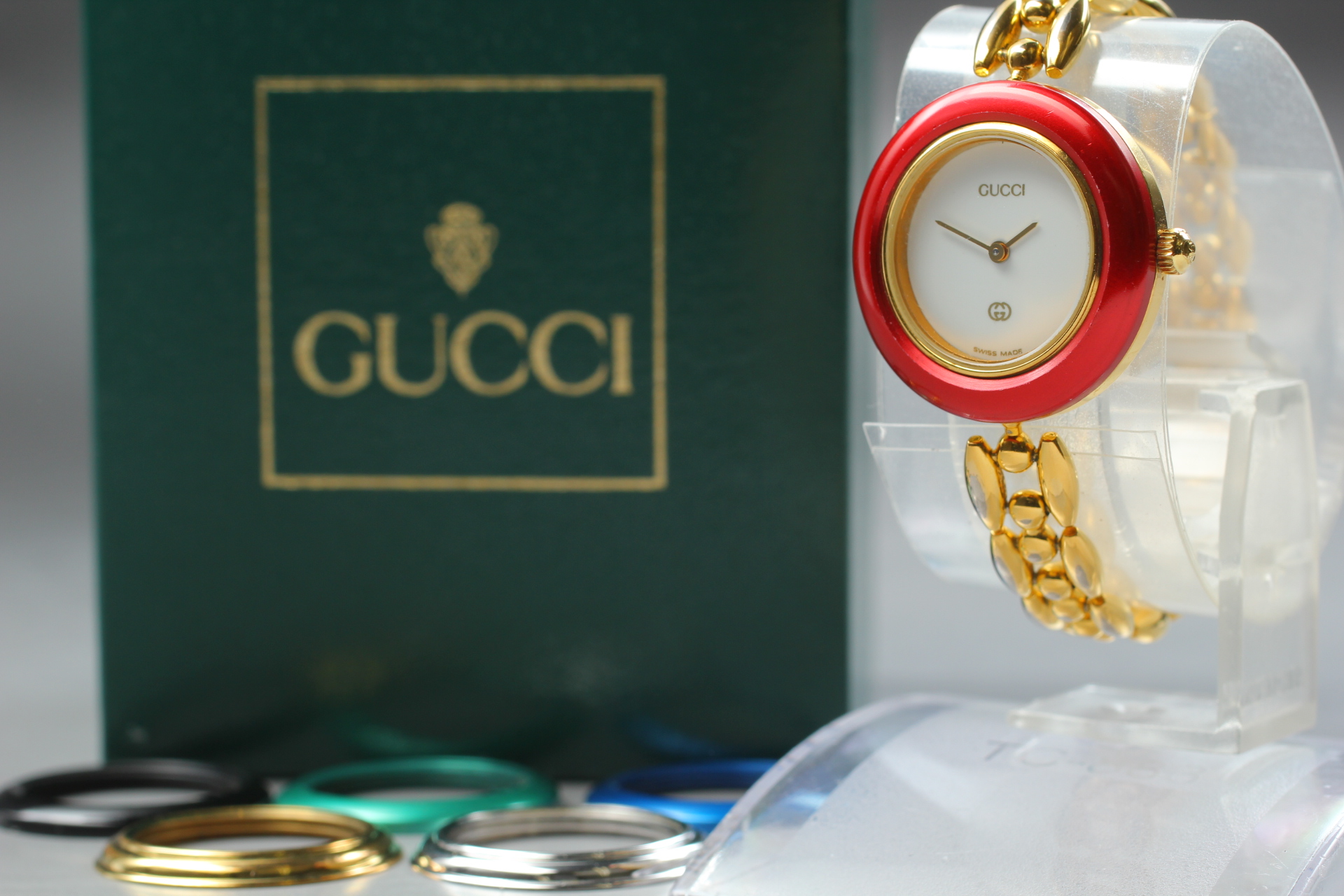EXC+5 Case] Vintage Gucci 11/12 Change Bezel 6Color QZ Woman's
