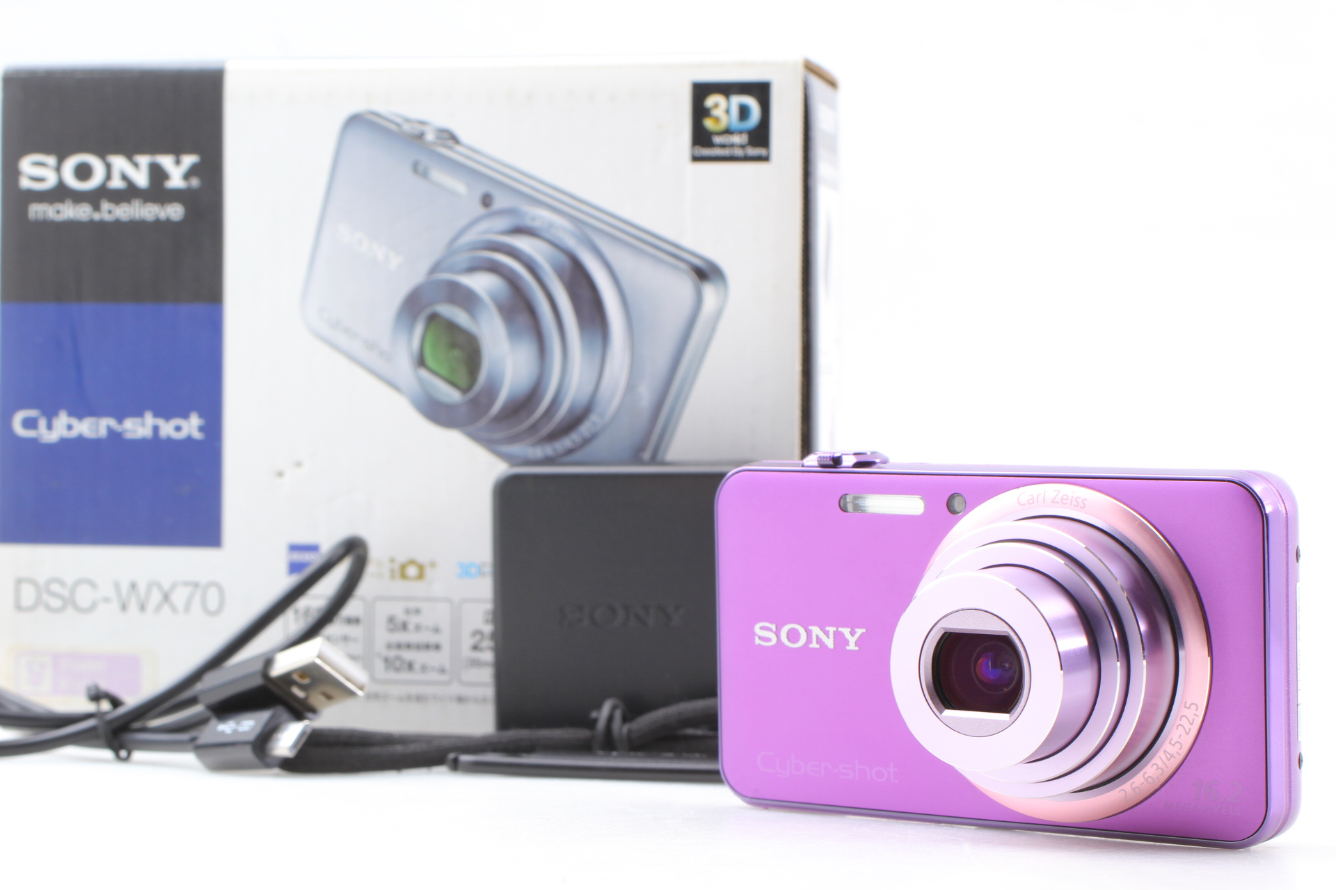 ⏯️ *Multilingual* Sony Cybershot DSC-WX70 Purple 16.2 MP