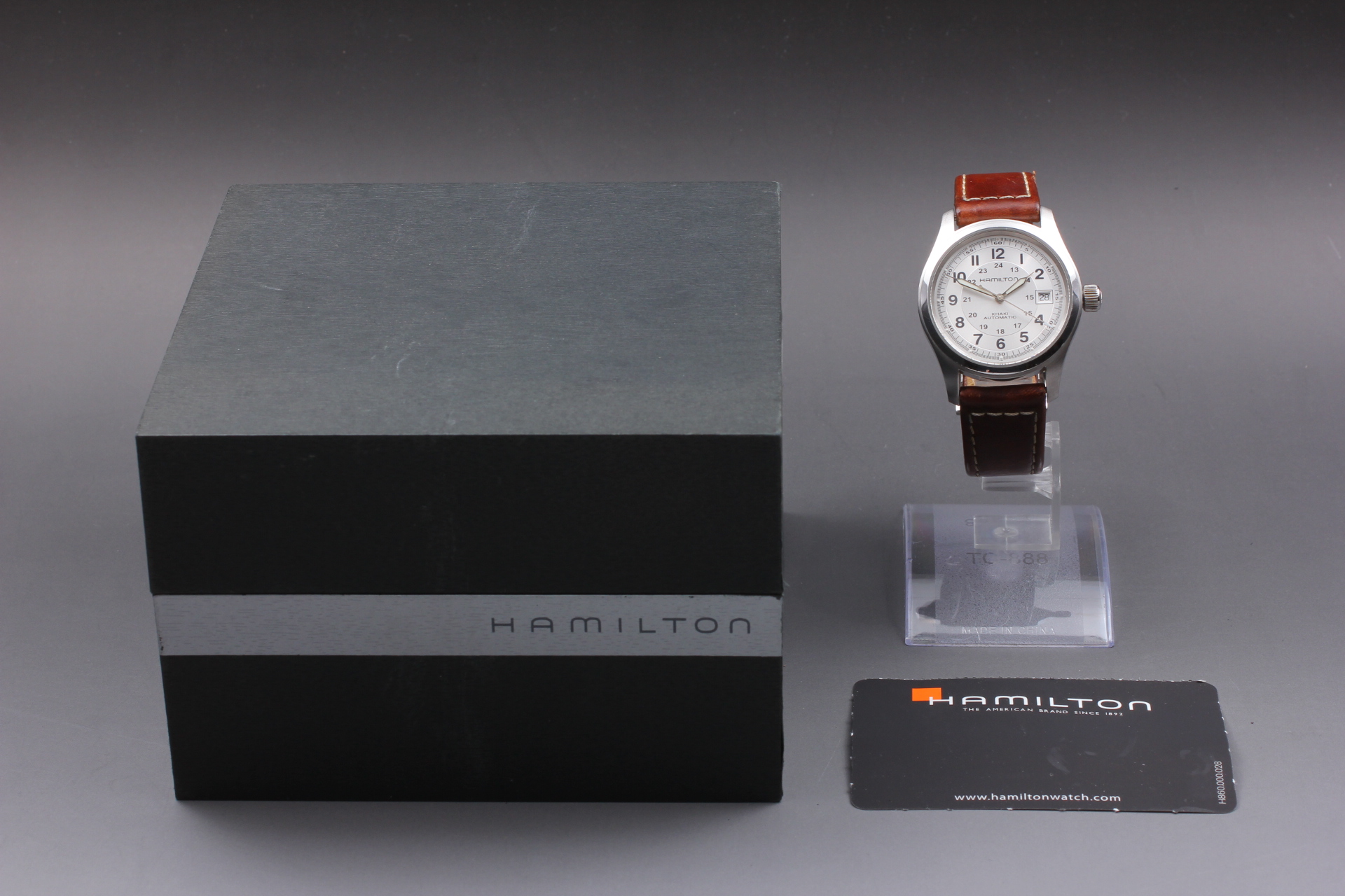 w/Box [NEAR MINT] Hamilton Khaki Field H704450 Silver
