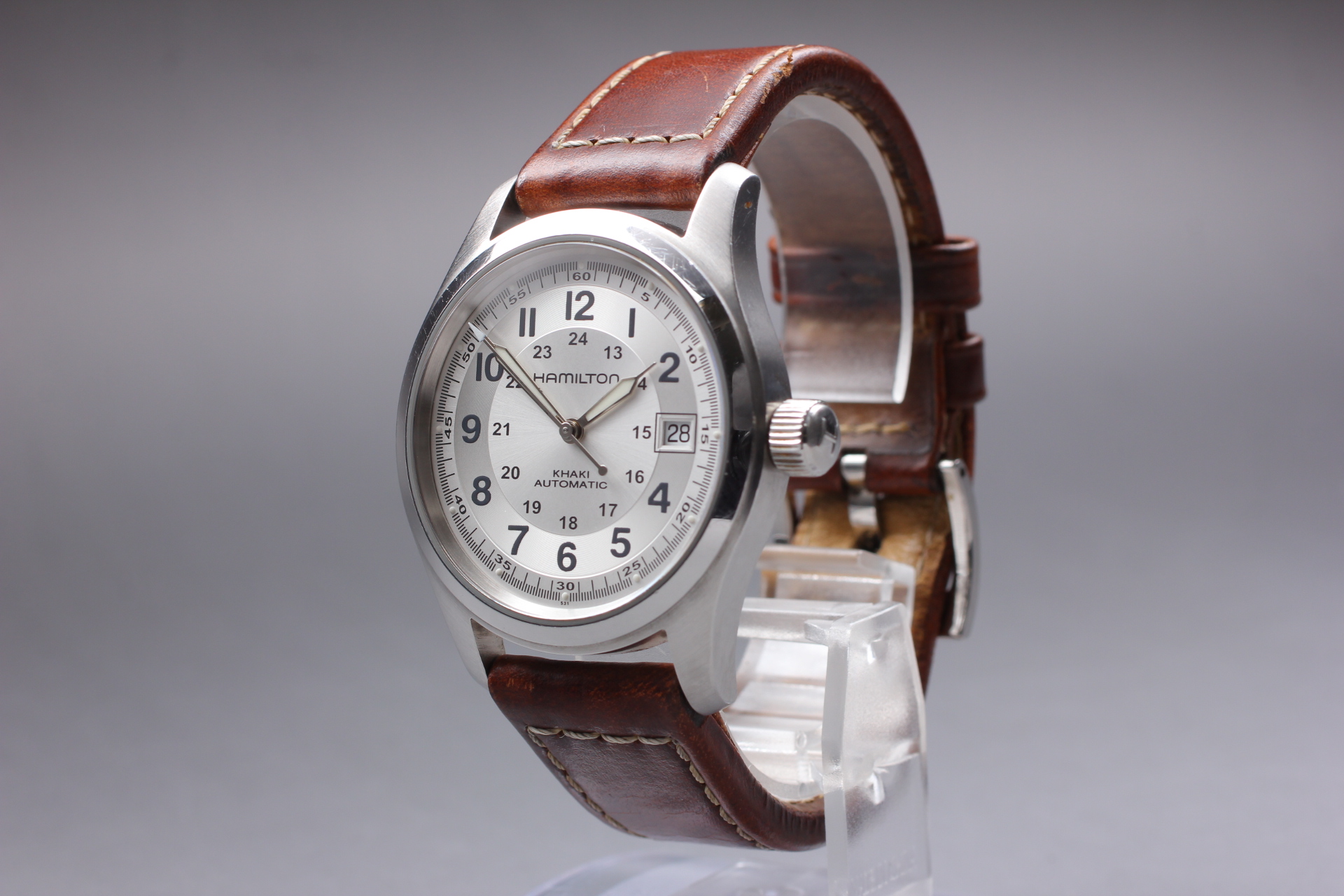 時計 HAMILTON KHAKI H704450 AUTOMATIC Discount Hamilton Khaki Field H704450 Black Dial Mens Watch