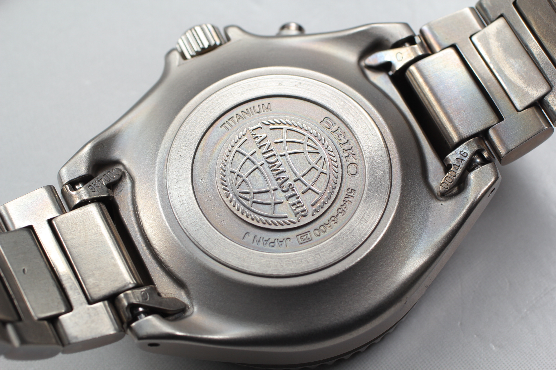 Seiko Landmaster 5M45-6A00 AGS Date Kinetic Titanium Men's