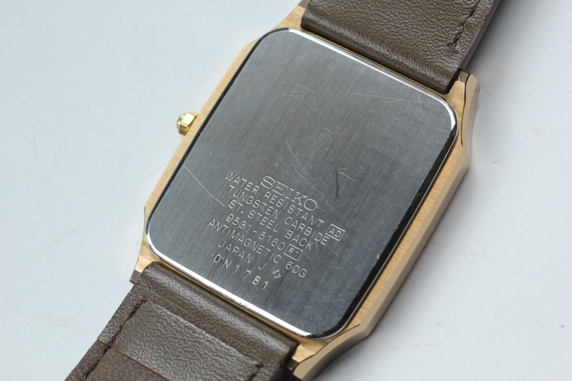 N MINT] Vintage SEIKO Dolce 9531-5160 Tungsten Square Men's