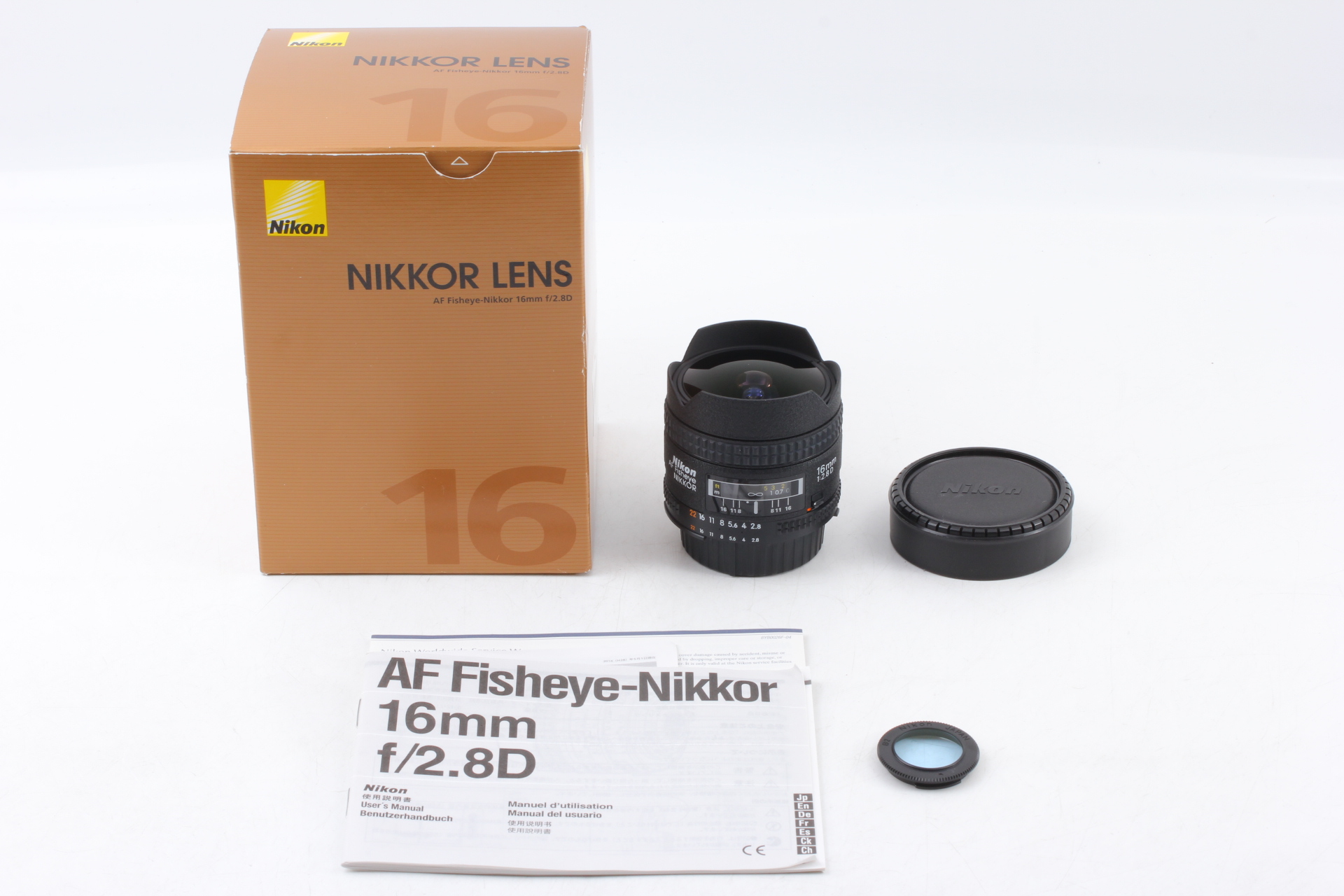Nikon AF Fisheye Nikkor 16mm F2.8 D Lens [Top MINT in Box