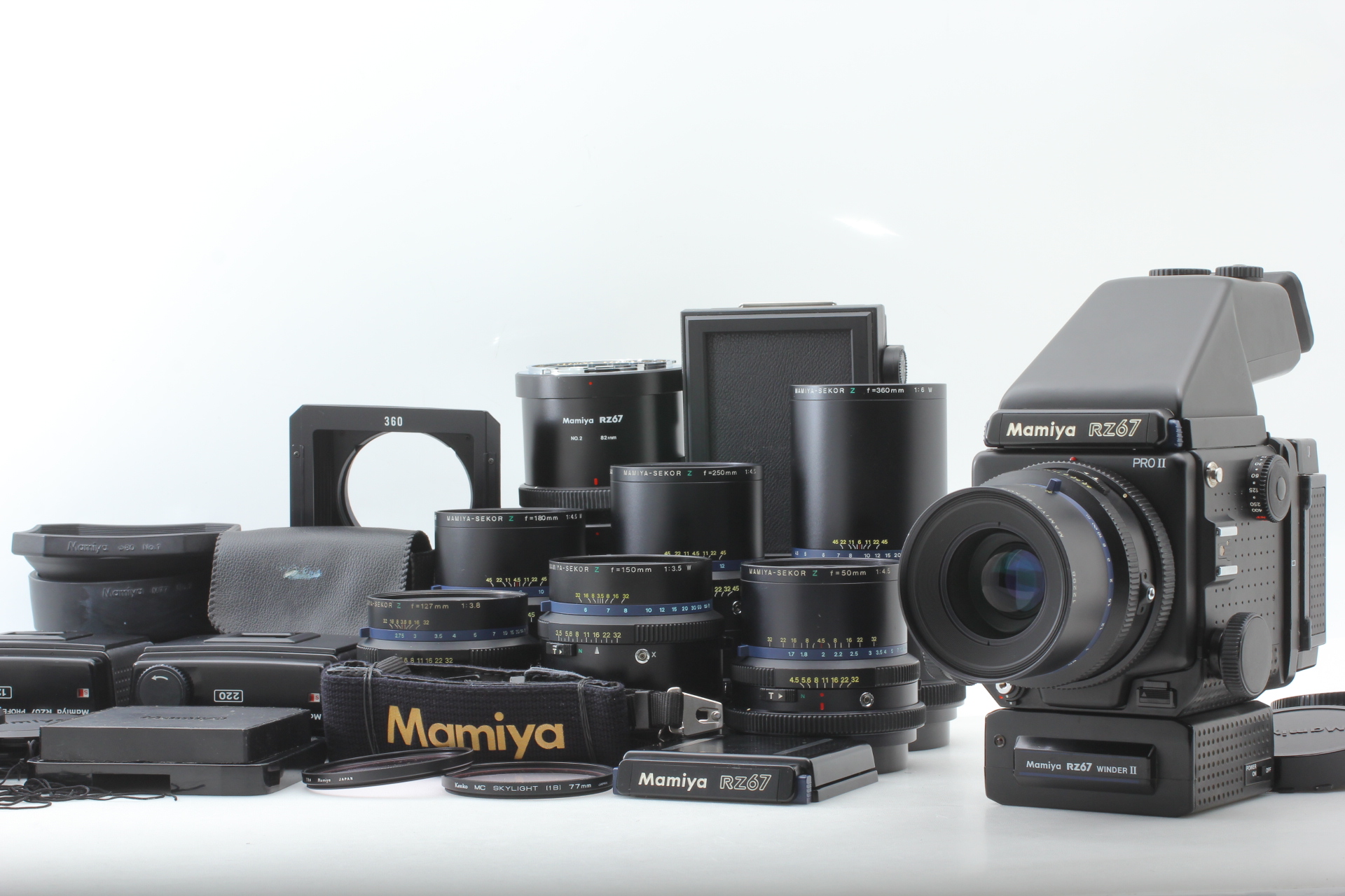 Mint,7Lens] MAMIYA RZ67 PRO II w/50,90,127,150,180,250,360mm AE