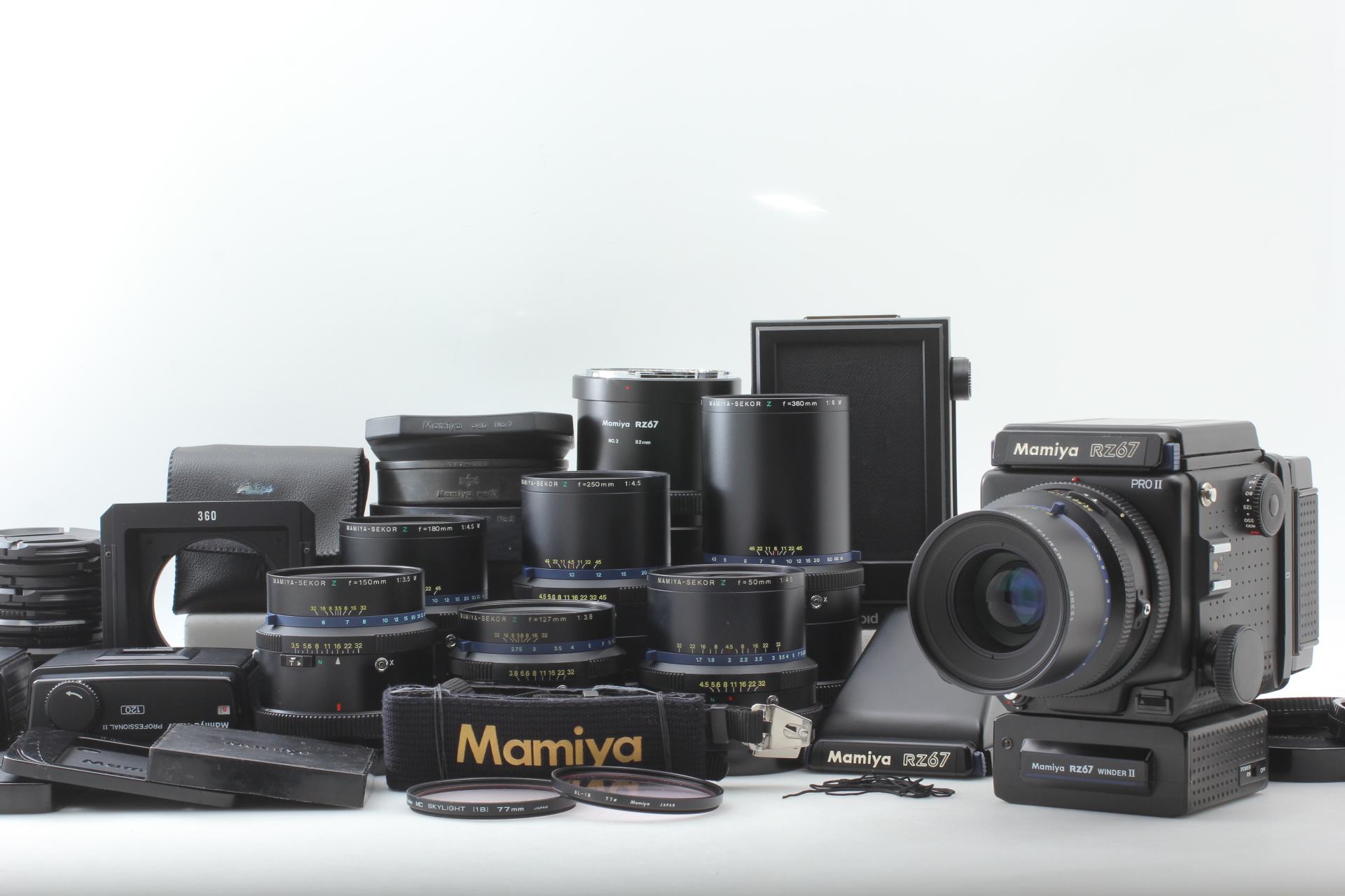 Mint,7Lens] MAMIYA RZ67 PRO II w/50,90,127,150,180,250,360mm AE