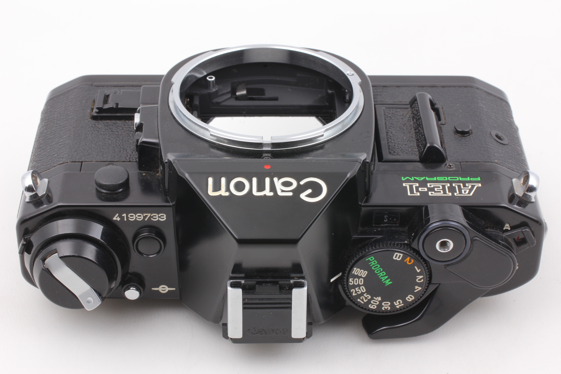 Near MINT+ ] Canon AE-1 P Program SLR Film Camera Black Body only