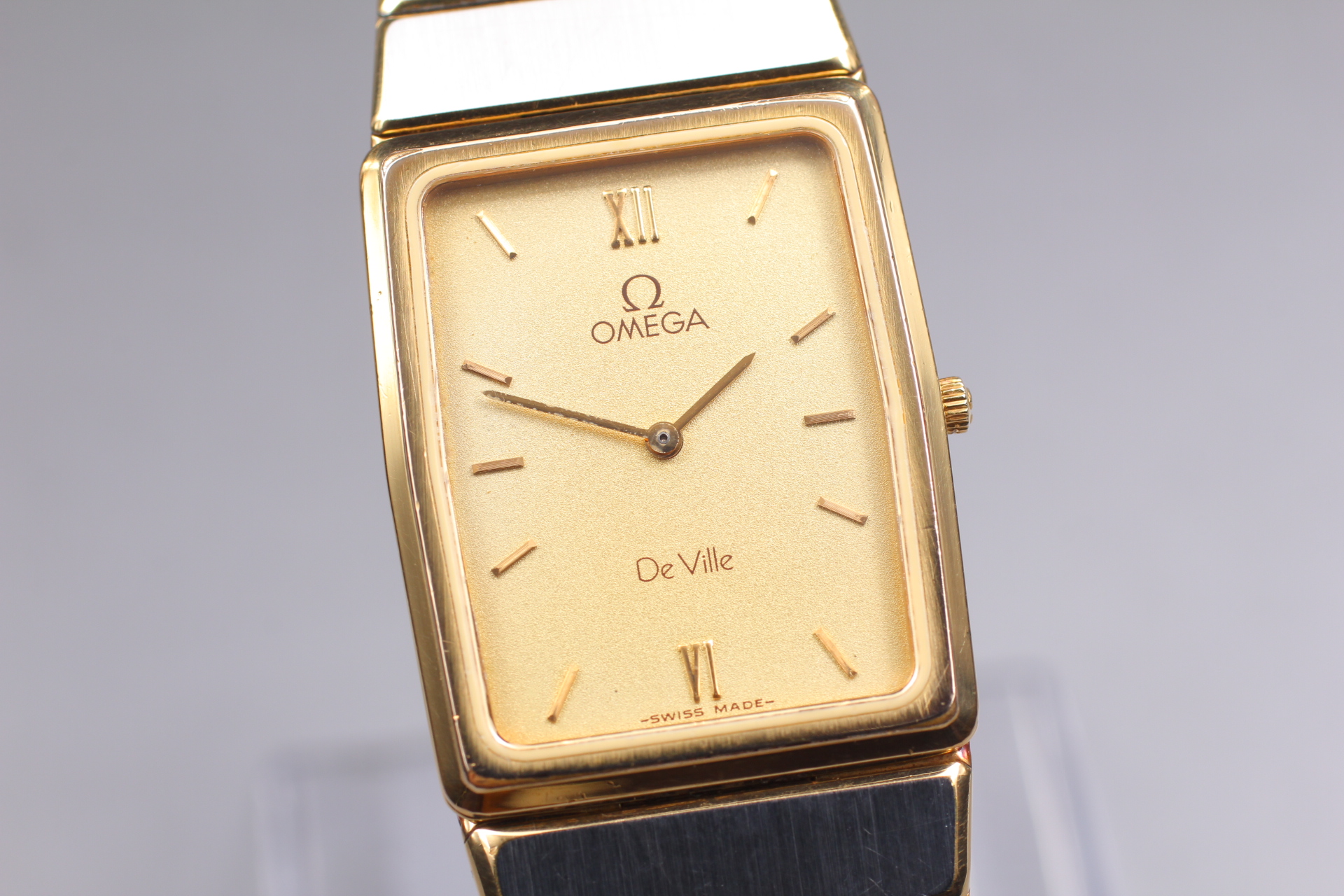 時計 Omega tank De Ville Rare Silver 0.925 OMEGA De Ville Tank 20mm X 40mm Mens
