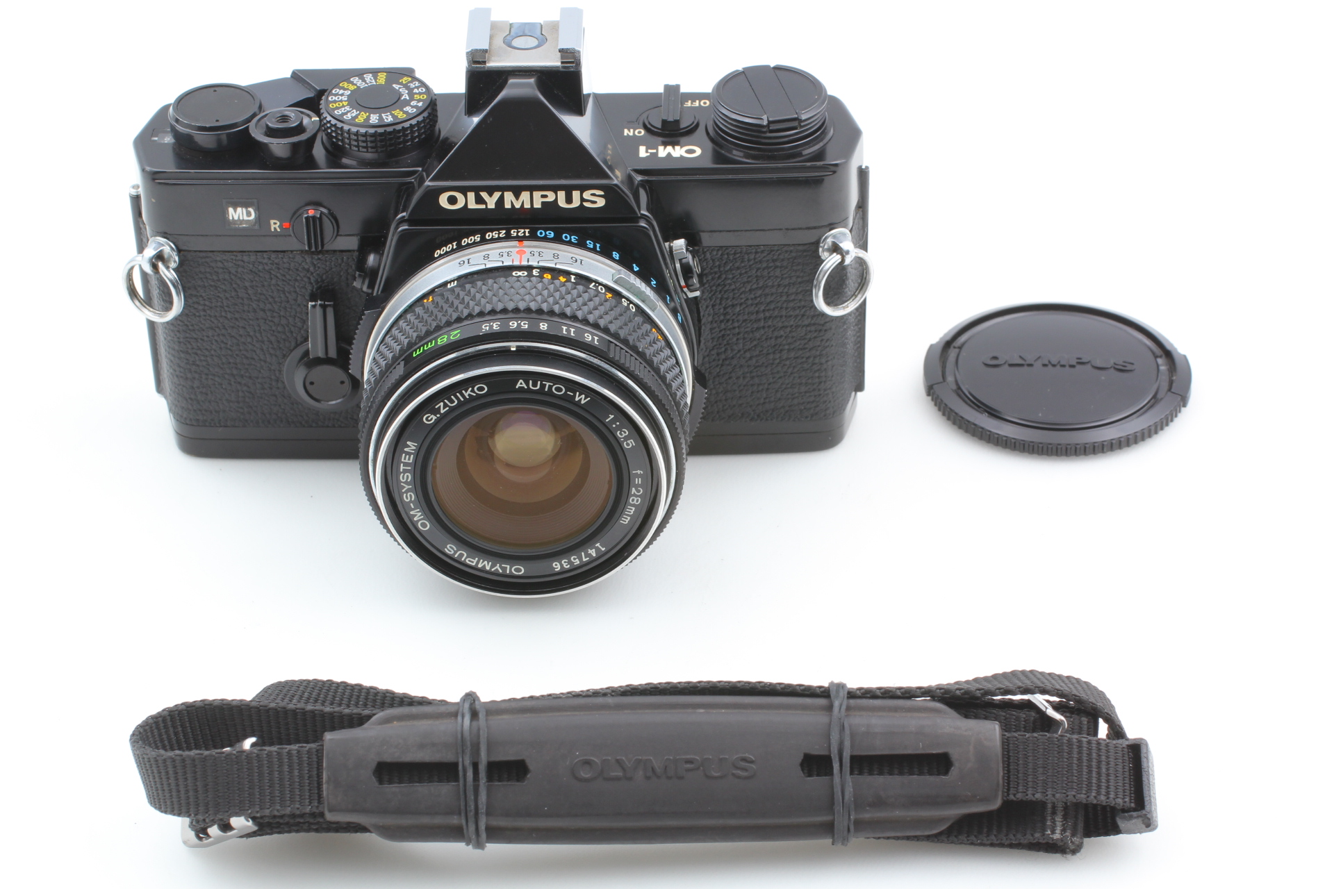 オリンパス Olympus OM-1 MD ブラック 28mm F3.5 ⏯️ *WIDE LENS* Olympus OM-1 OM1 MD Black 35mm Film SLR