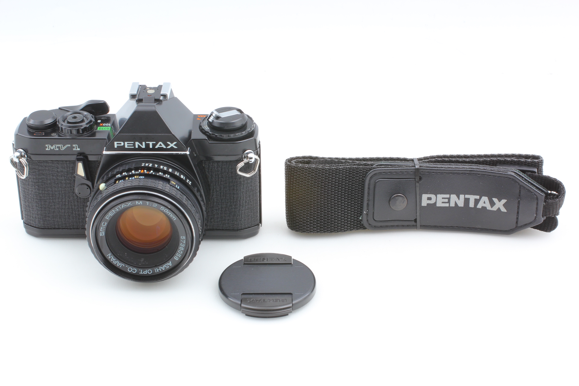 Pentax MV-1 35mm SLR フィルムカメラSMC 50mm F2 Exc+5] Pentax MV-1 35mm SLR Film Camera body SMC M 50mm F2