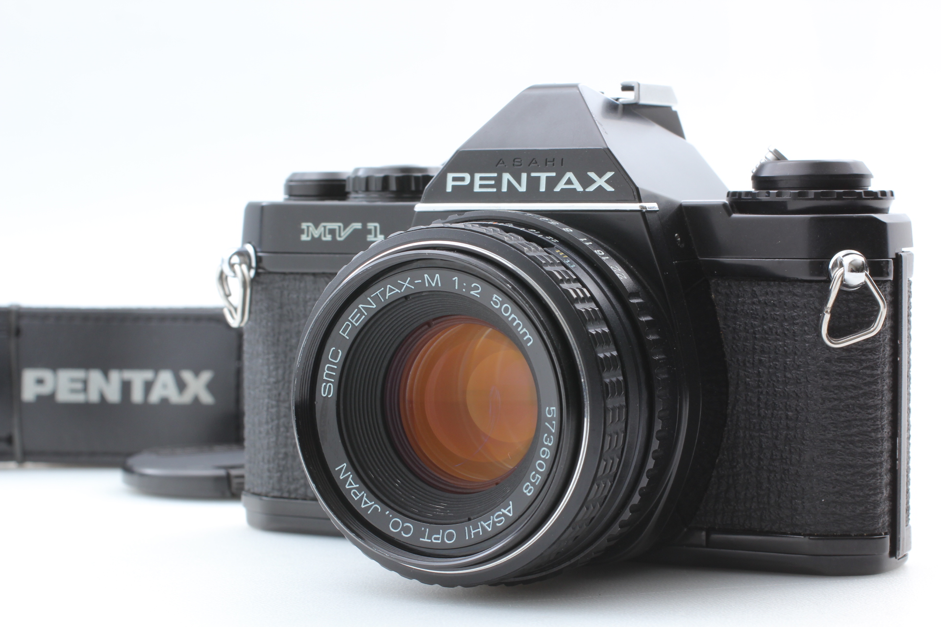 Pentax MV-1 35mm SLR フィルムカメラSMC 50mm F2 Exc+5] Pentax MV-1 35mm SLR Film Camera body SMC M 50mm F2