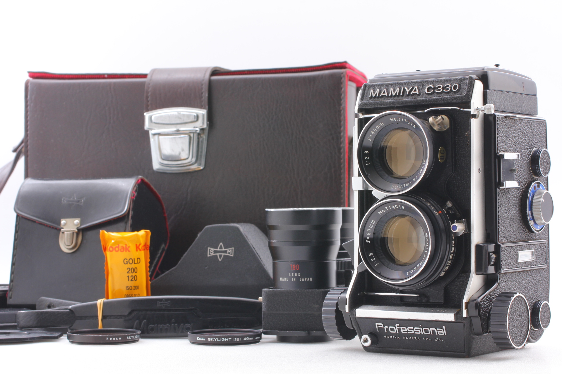 【難あり】MAMIYA C330 Professional f +ブルードット Mamiya C330 Professional F Camera Kit with 80mm Lens - Boxed