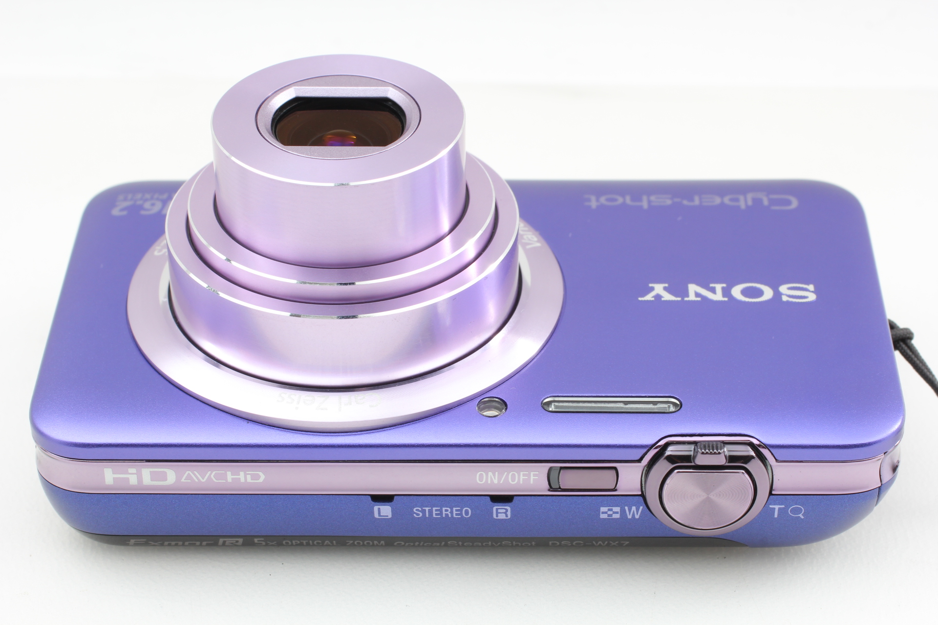 Sony Cybershot DSC-WX7 Purple Compact Digital Camera [Top