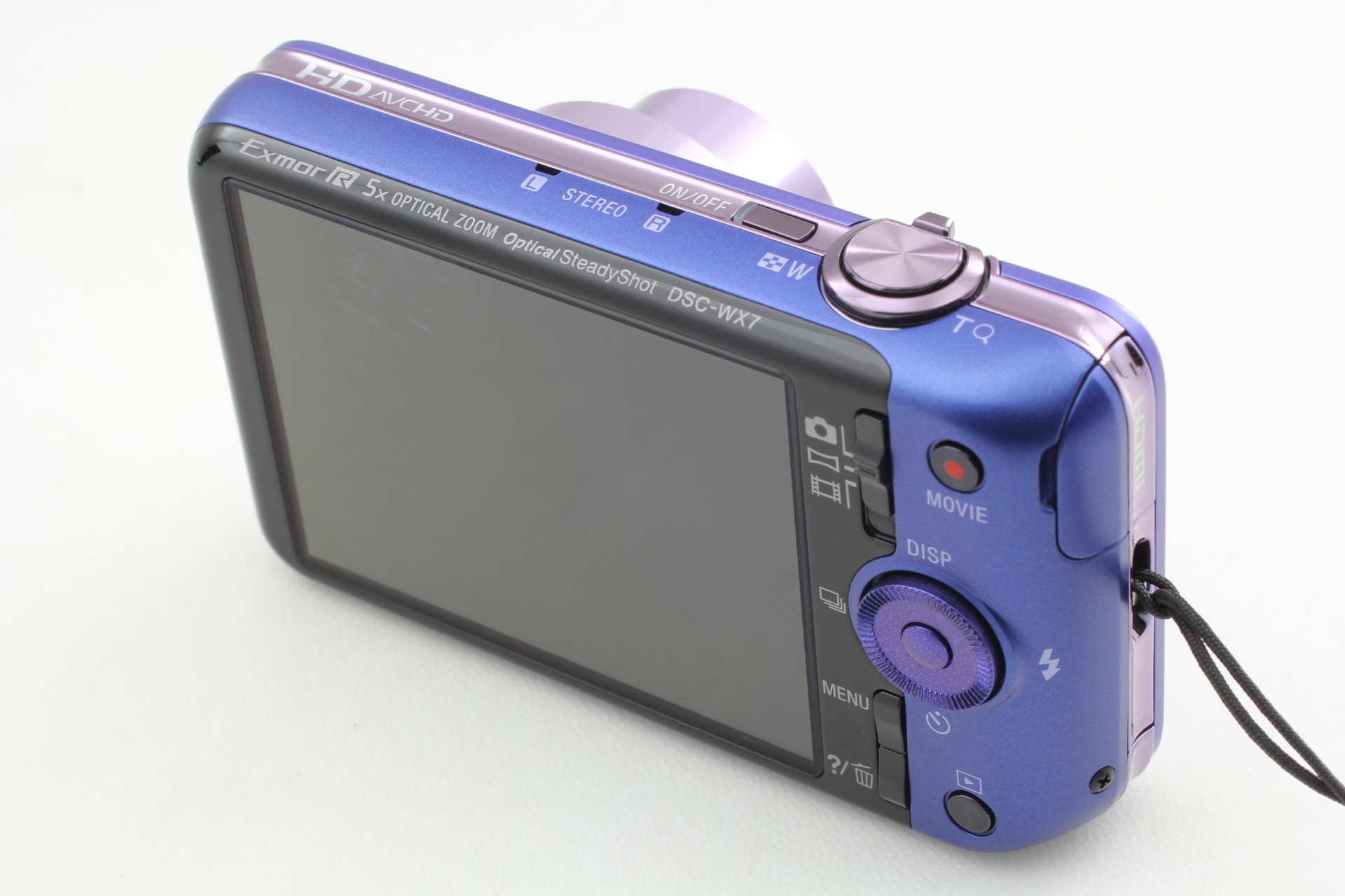 Sony Cybershot DSC-WX7 Purple Compact Digital Camera [Top