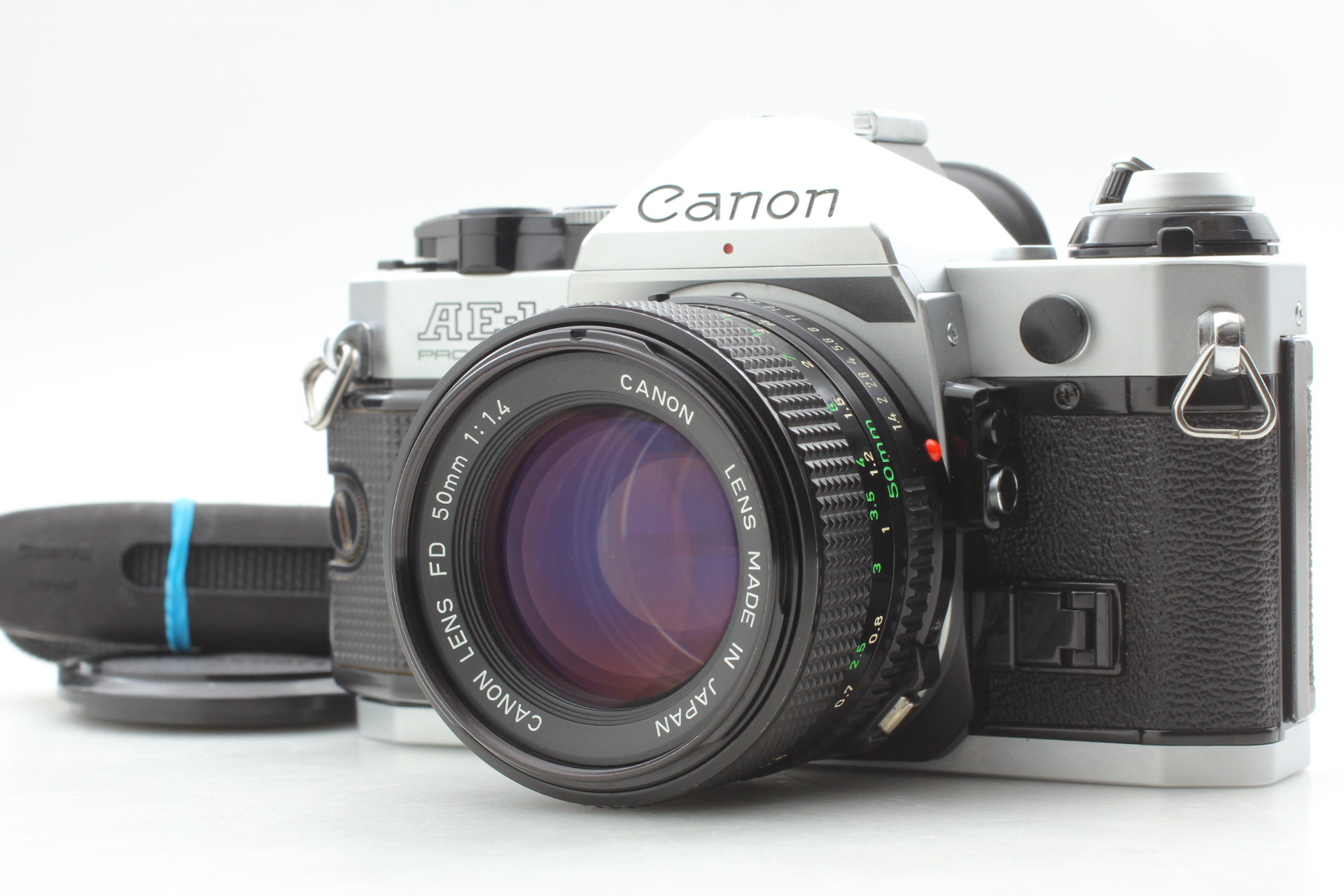 【完動品】Canon AE-1 Program Silver 50mm f1.4 ⏯️ Canon AE-1 Program Silver 35mm Film SLR Camera New FD