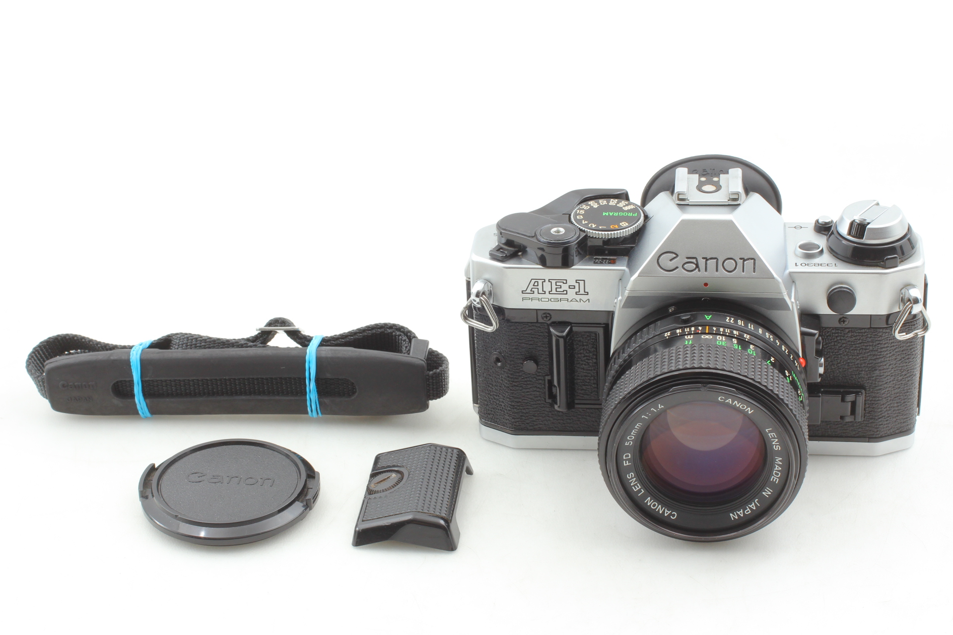 【完動品】Canon AE-1 Program Silver 50mm f1.4 ⏯️ Canon AE-1 Program Silver 35mm Film SLR Camera New FD