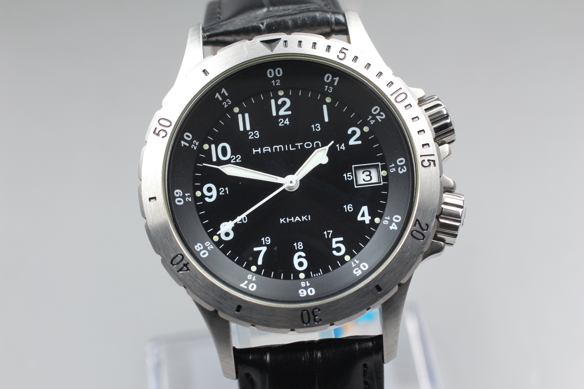 w/Box ] Hamilton Khaki Field H744511 Black Dial Quartz Men's Watch