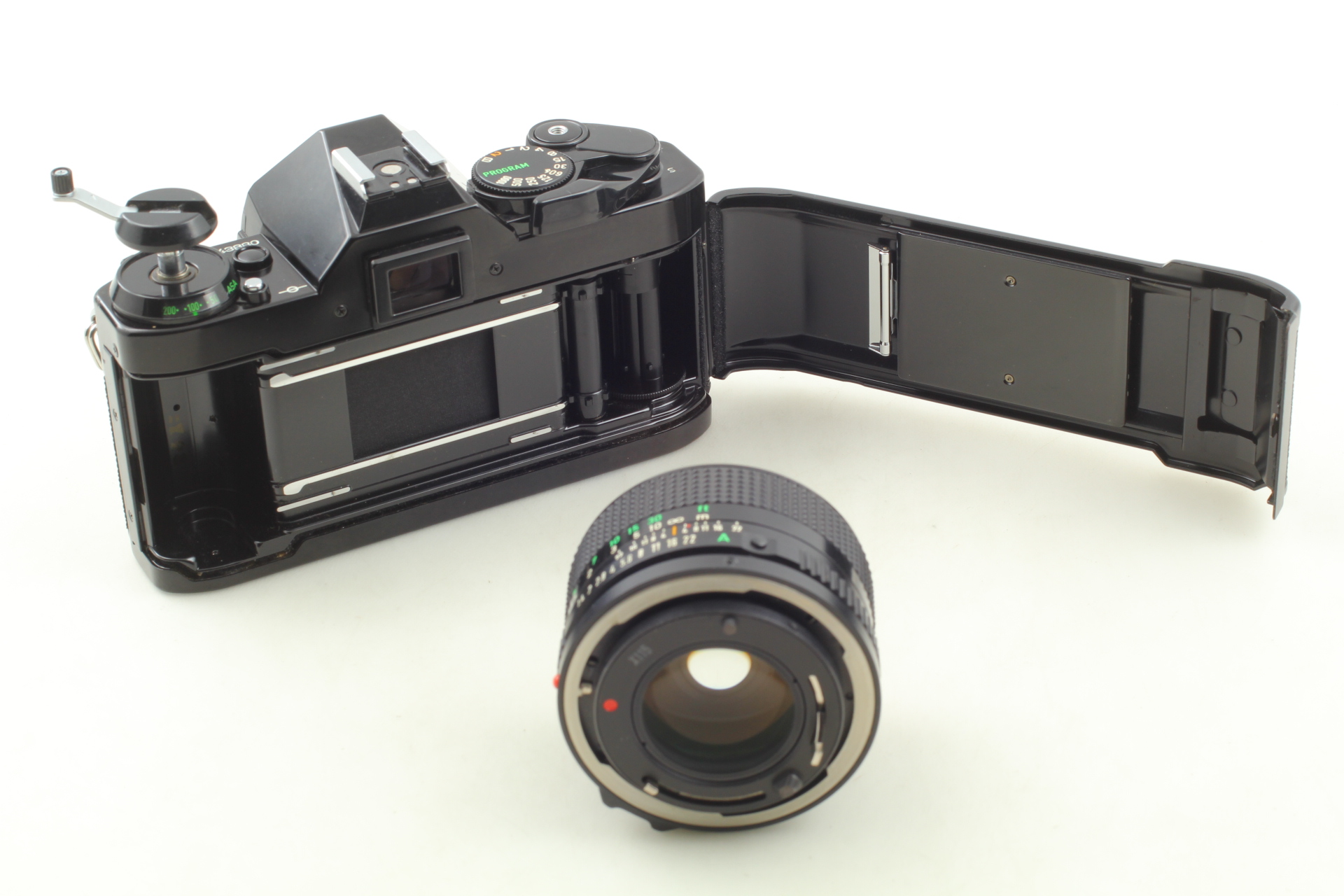 [美品] Canon AE-1 PROGRAM NFD 50mm F1.4 N.MINT] Canon AE-1 Program Film Camera Black + FD 50mm F1.4