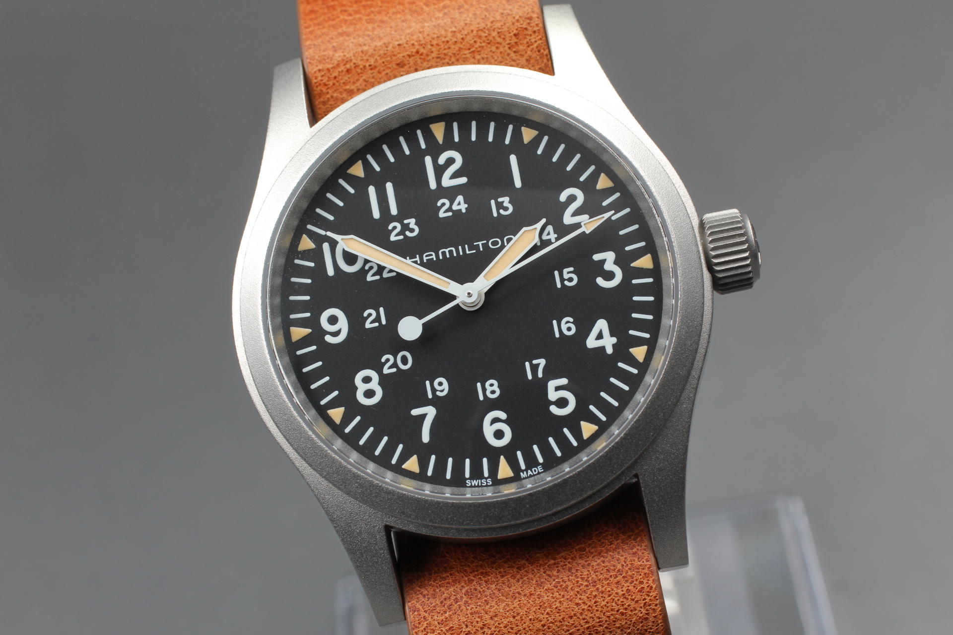 時計 HAMILTON Khaki Field Mechanical H694390 Box] HAMILTON Khaki Field H694390 Mechanical Manual Wind Black