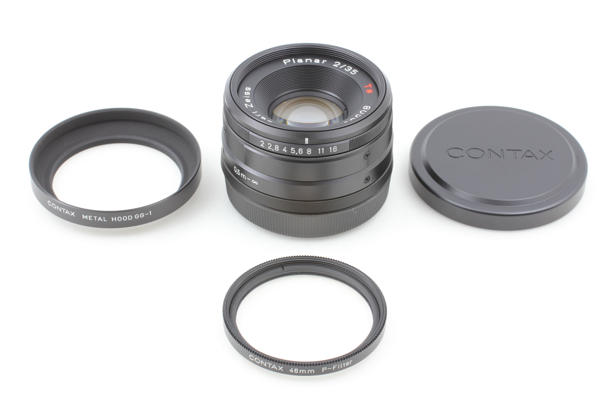 MINT] Contax Carl Zeiss Planar G 35mm f/2 T* Lens Black for G1 G2