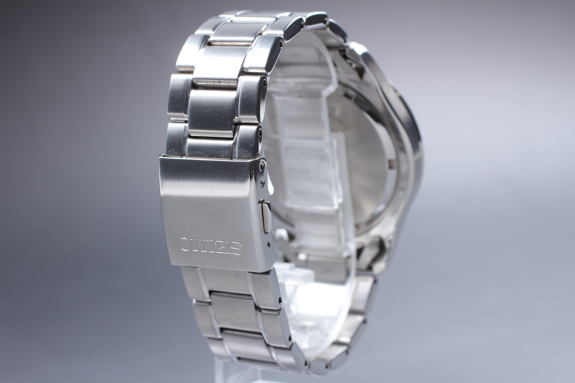 SEIKO Perpetual Calendar 7T86-0AC0 Chronograph Qz Navy Mens Watch