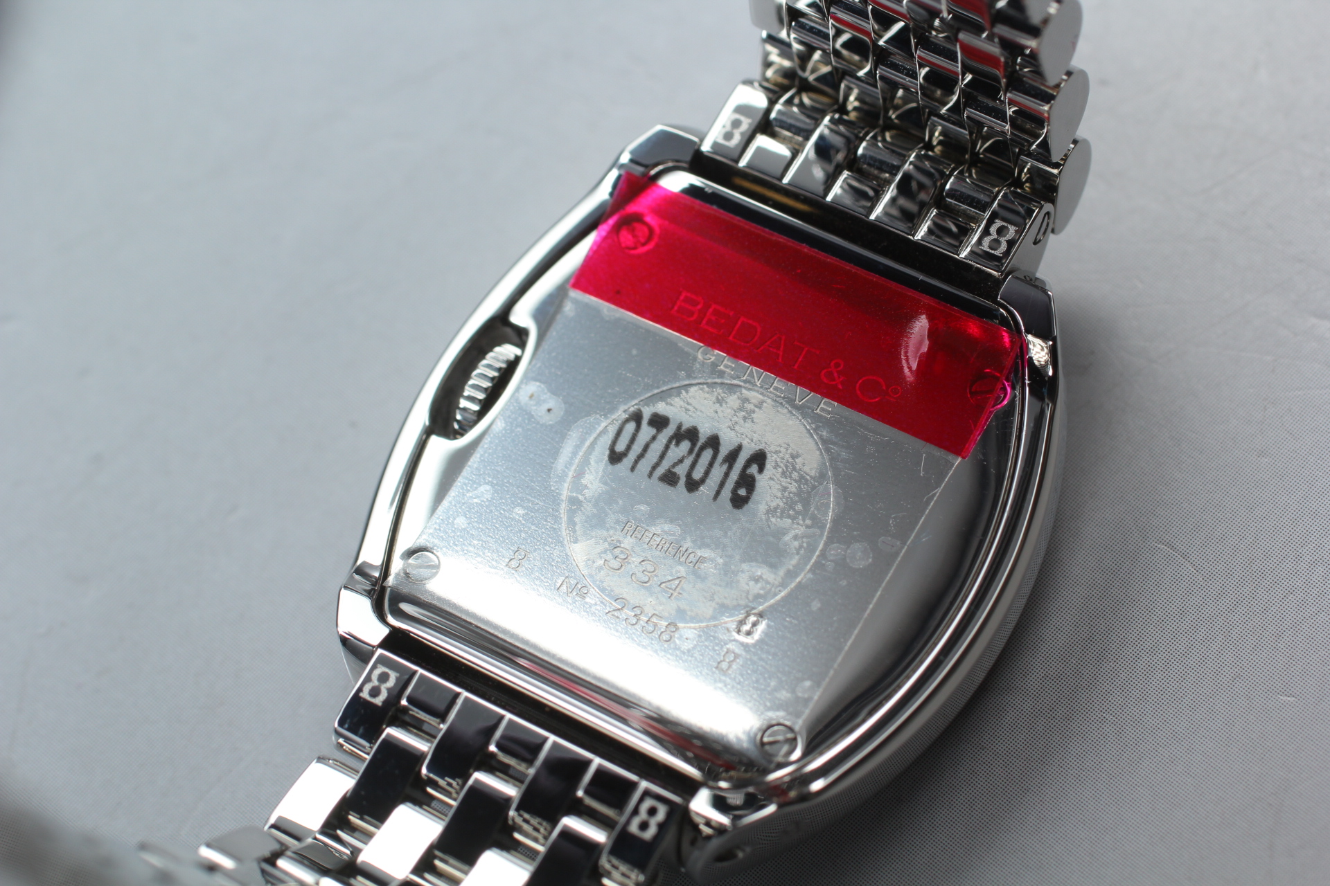 w/Box] Bedat & Co. No.3 Tonneau 334 Date Quartz S.Steel Swiss Made