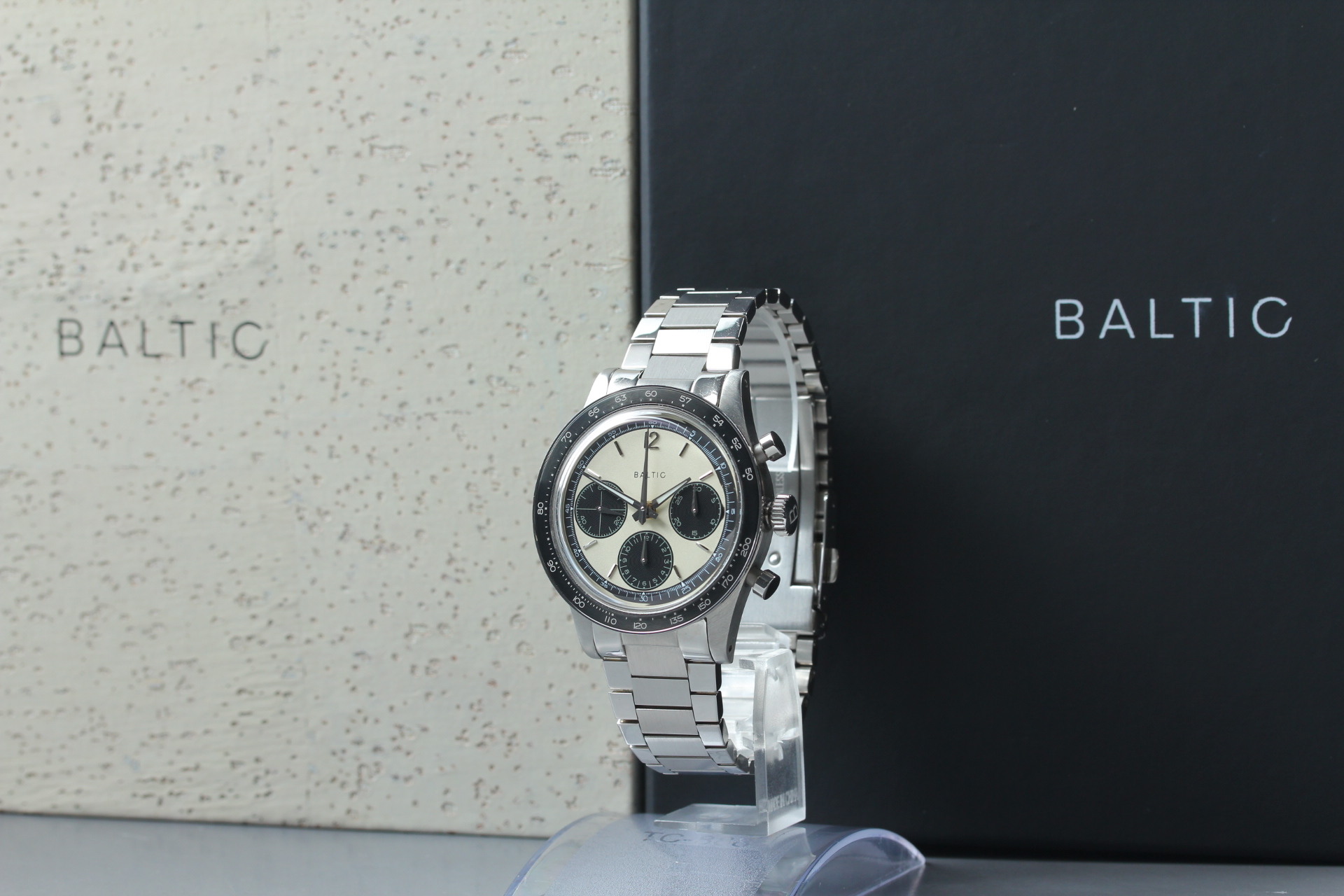 Box, Paper ] BALTIC Tricompax Panda Chronograph 38mm Manual