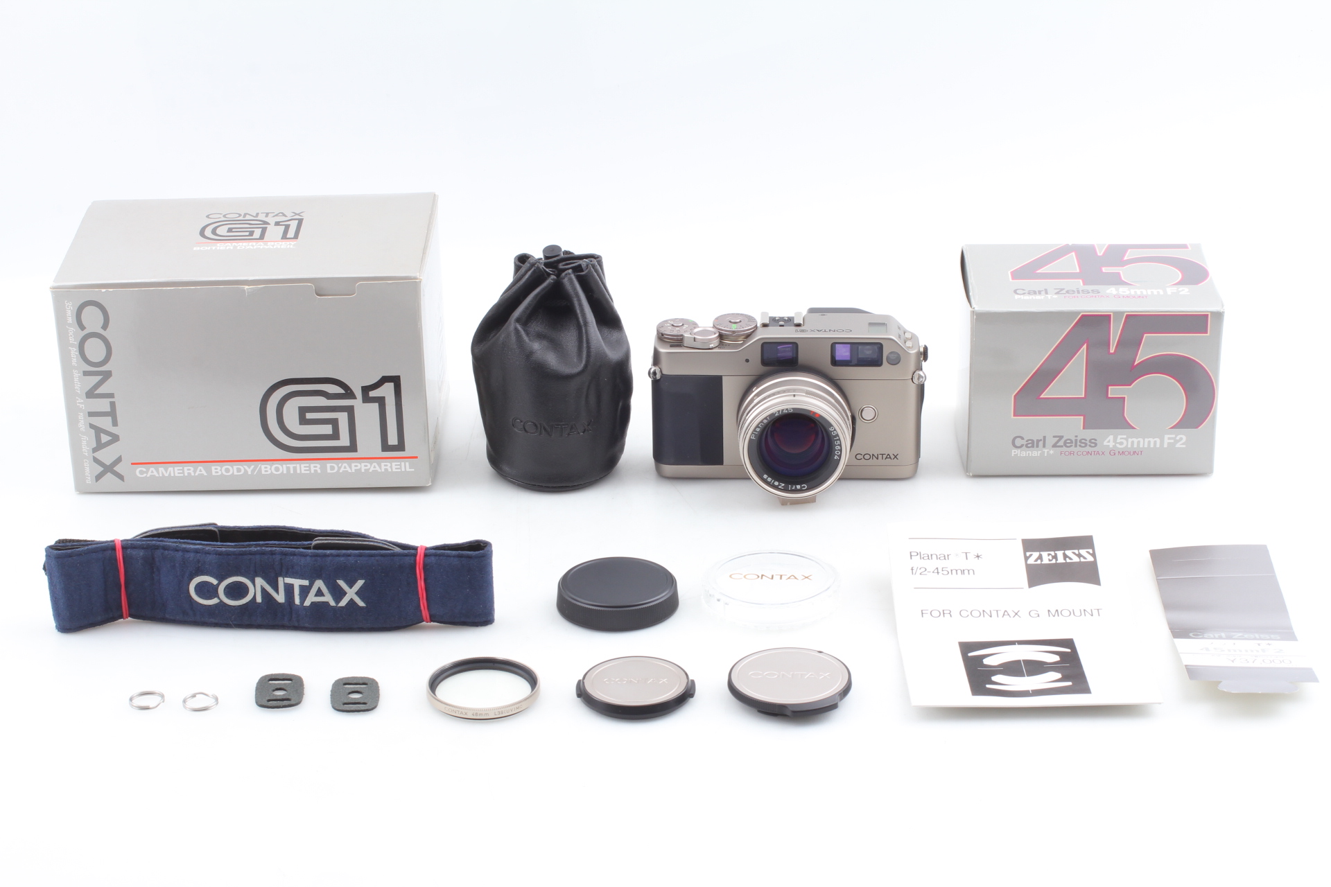 Top MINT w/Box Strap] Contax G1 Film Camera Planar 45mm f2 Lens