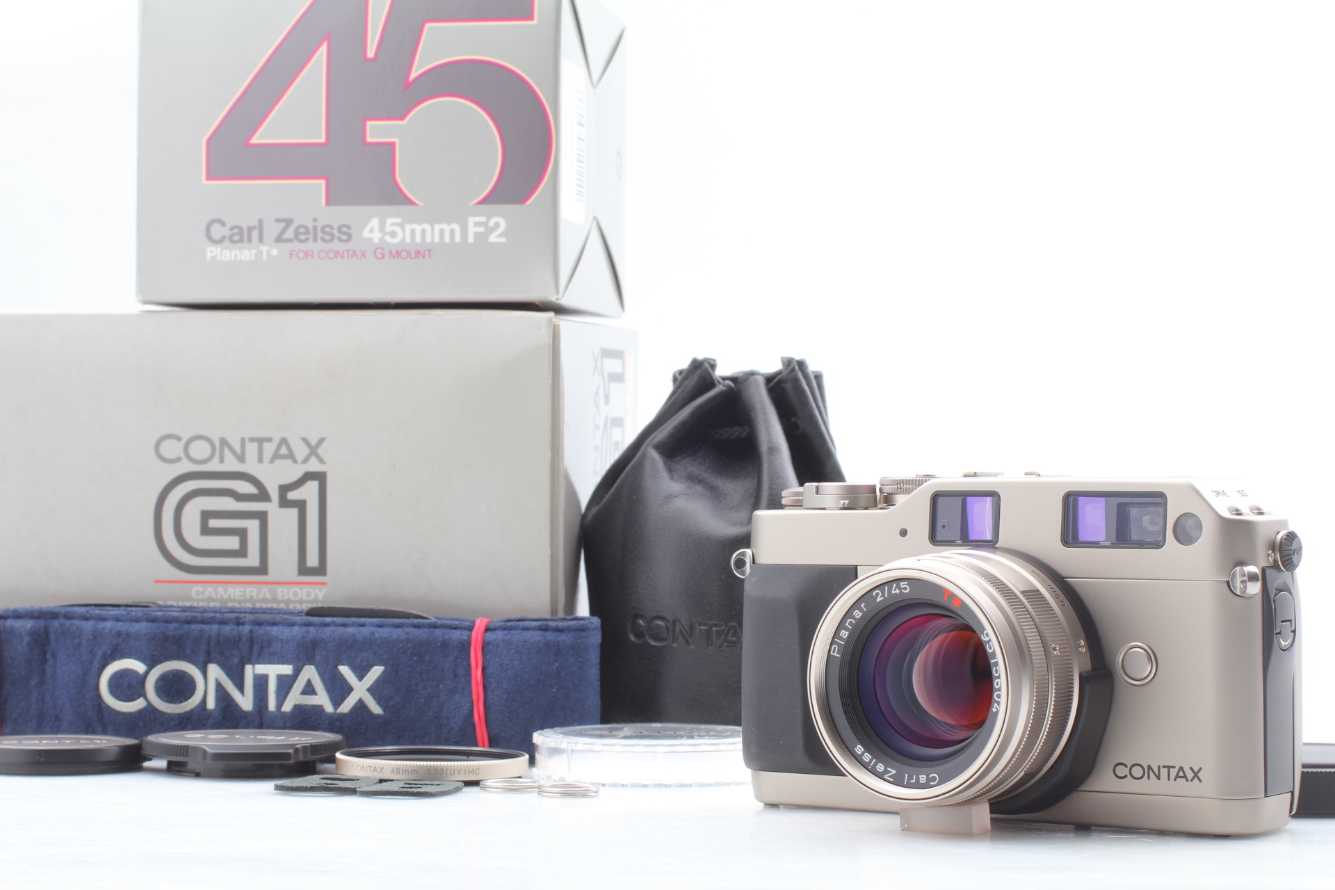 Top MINT w/Box Strap] Contax G1 Film Camera Planar 45mm f2 Lens