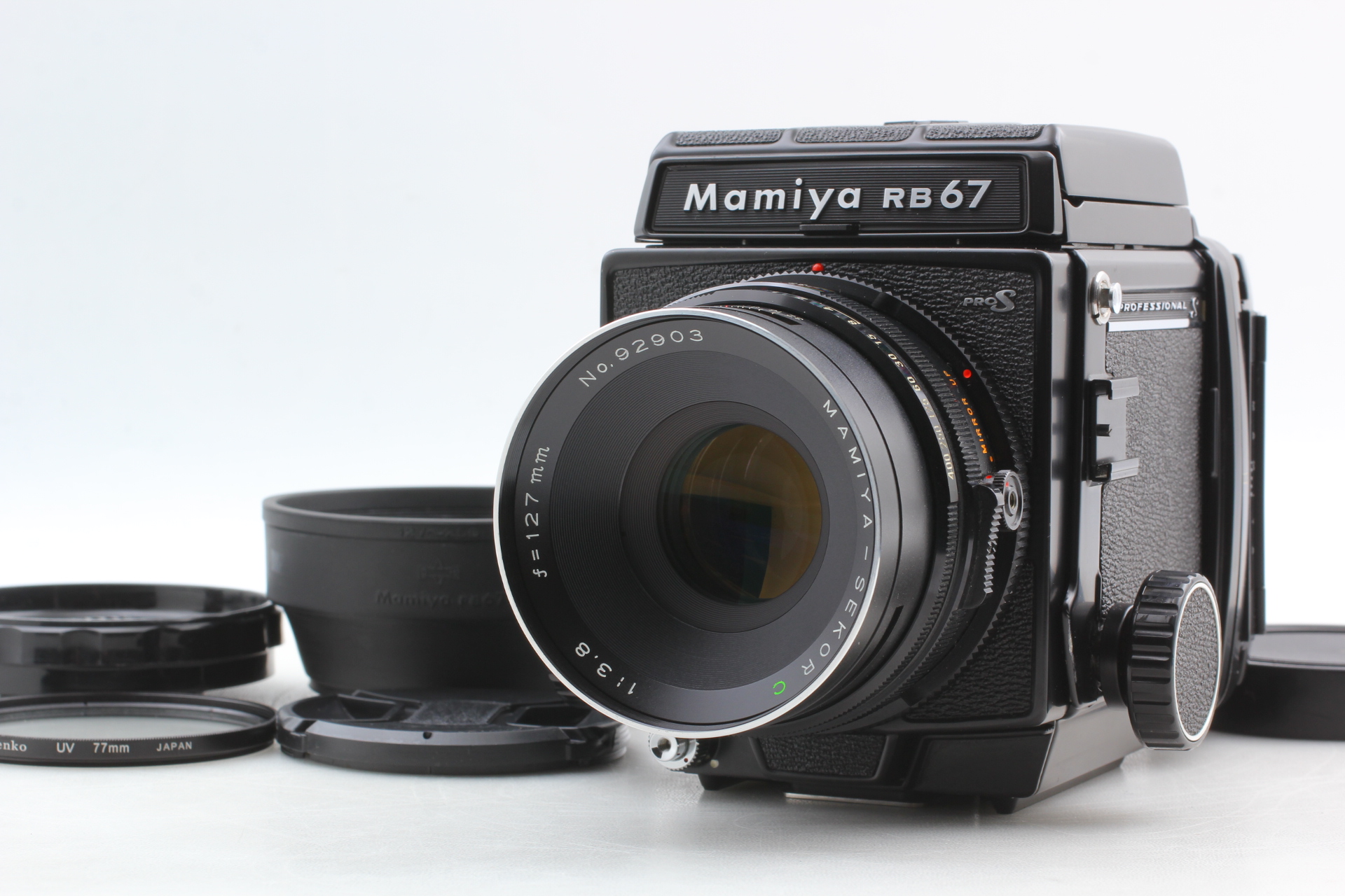 w/Hood [Near Mint+] Mamiya RB67 Pro S Film Camera C 127mm f3.8