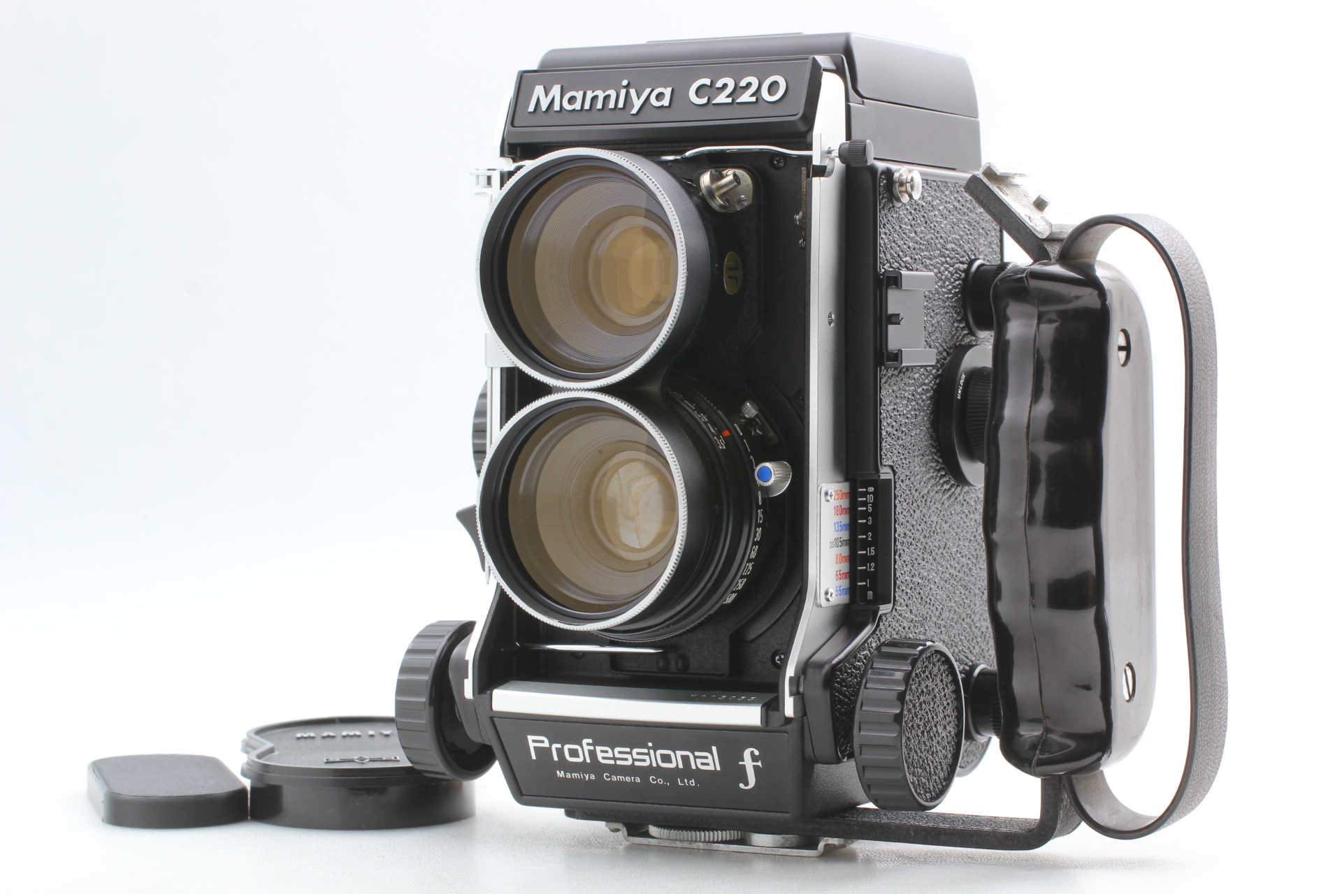 Mamiya 65mmf3.5 ブルードット Pro F Blue Dot [MINT w/Grip] Mamiya C220 TLR Camera 65mm f3.5 Lens